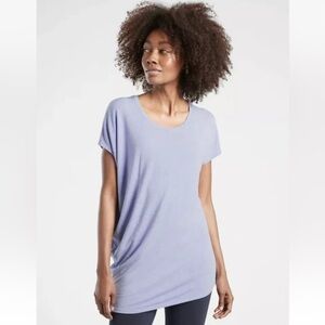 Athleta Restore Heather Tee Blue